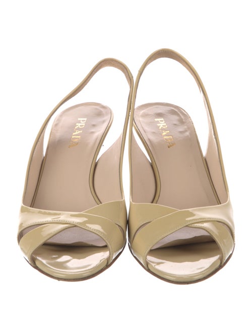 Prada Patent Leather Slingback Sandals