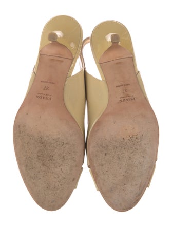 Prada Patent Leather Slingback Sandals