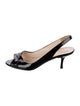 Prada Patent Leather Slingback Sandals