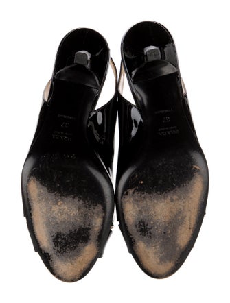 Prada Patent Leather Slingback Sandals
