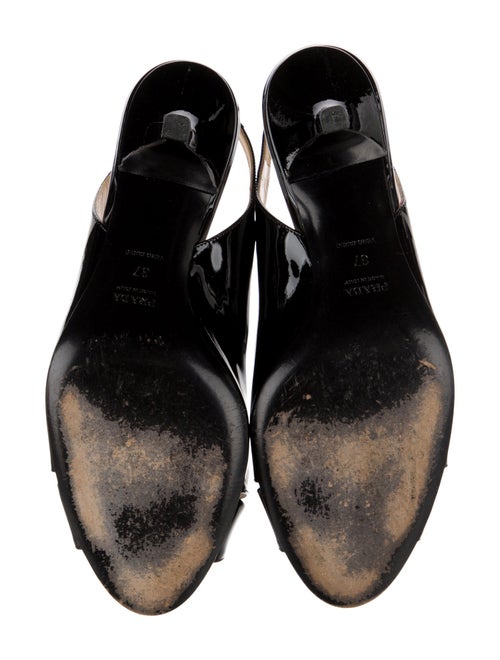Prada Patent Leather Slingback Sandals