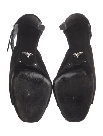 Prada Suede Slingback Sandals