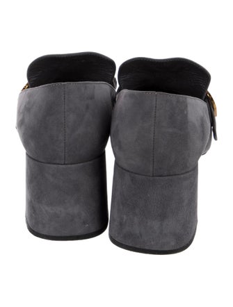 Prada Suede Fringe Trim Accent Pumps