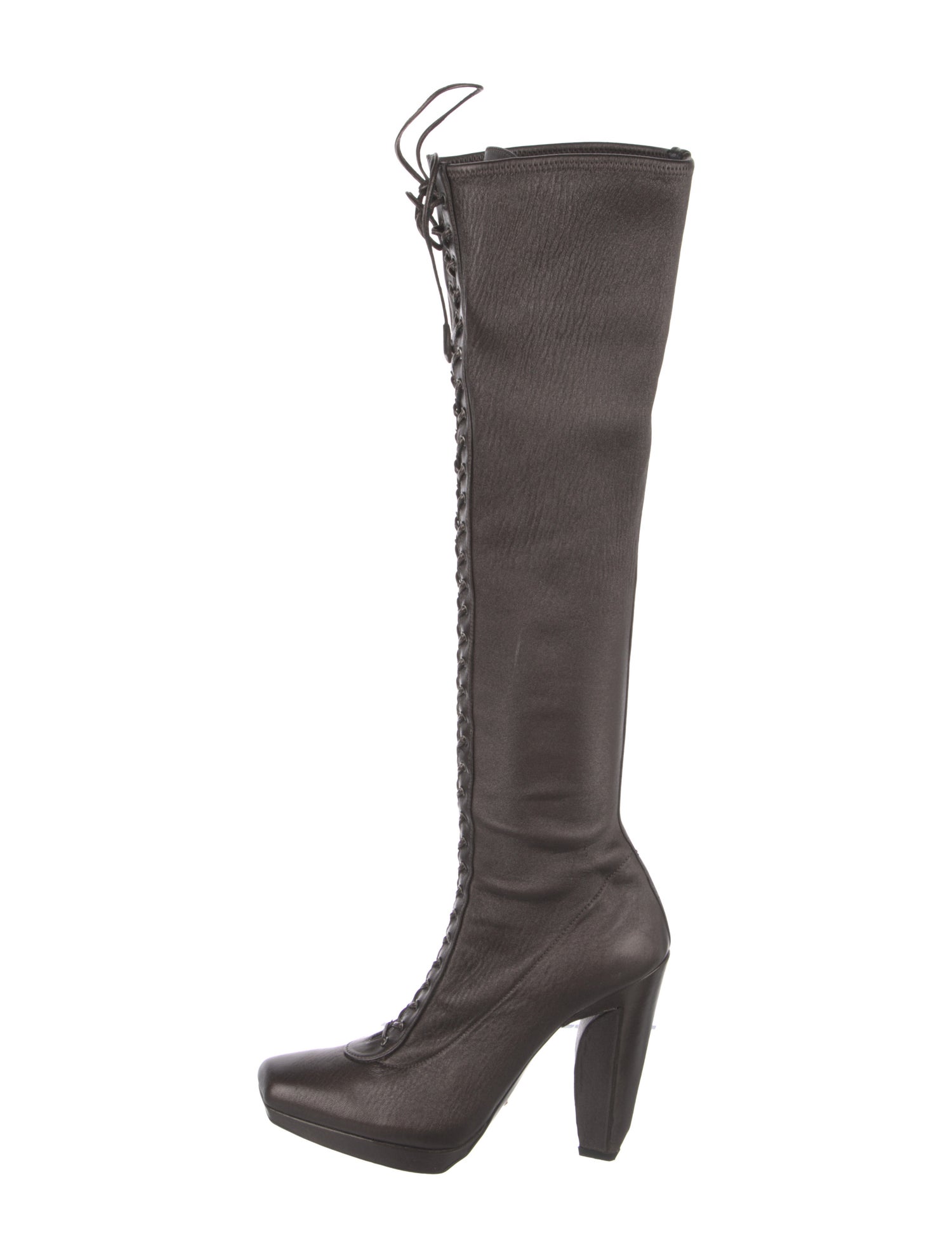 Prada Leather Lace-Up Boots