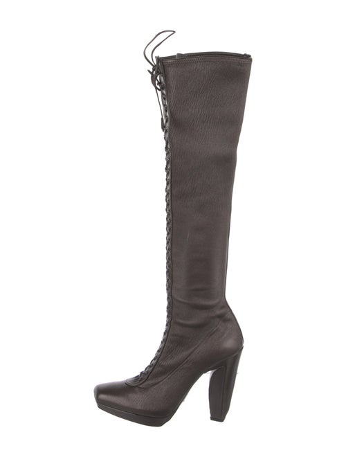 Prada Leather Lace-Up Boots