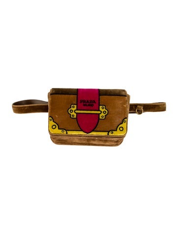 Prada Crossbody Bags Velvet Trompe L'oeil Cahier