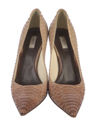 Prada Python Animal Print Pumps