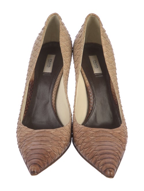 Prada Python Animal Print Pumps