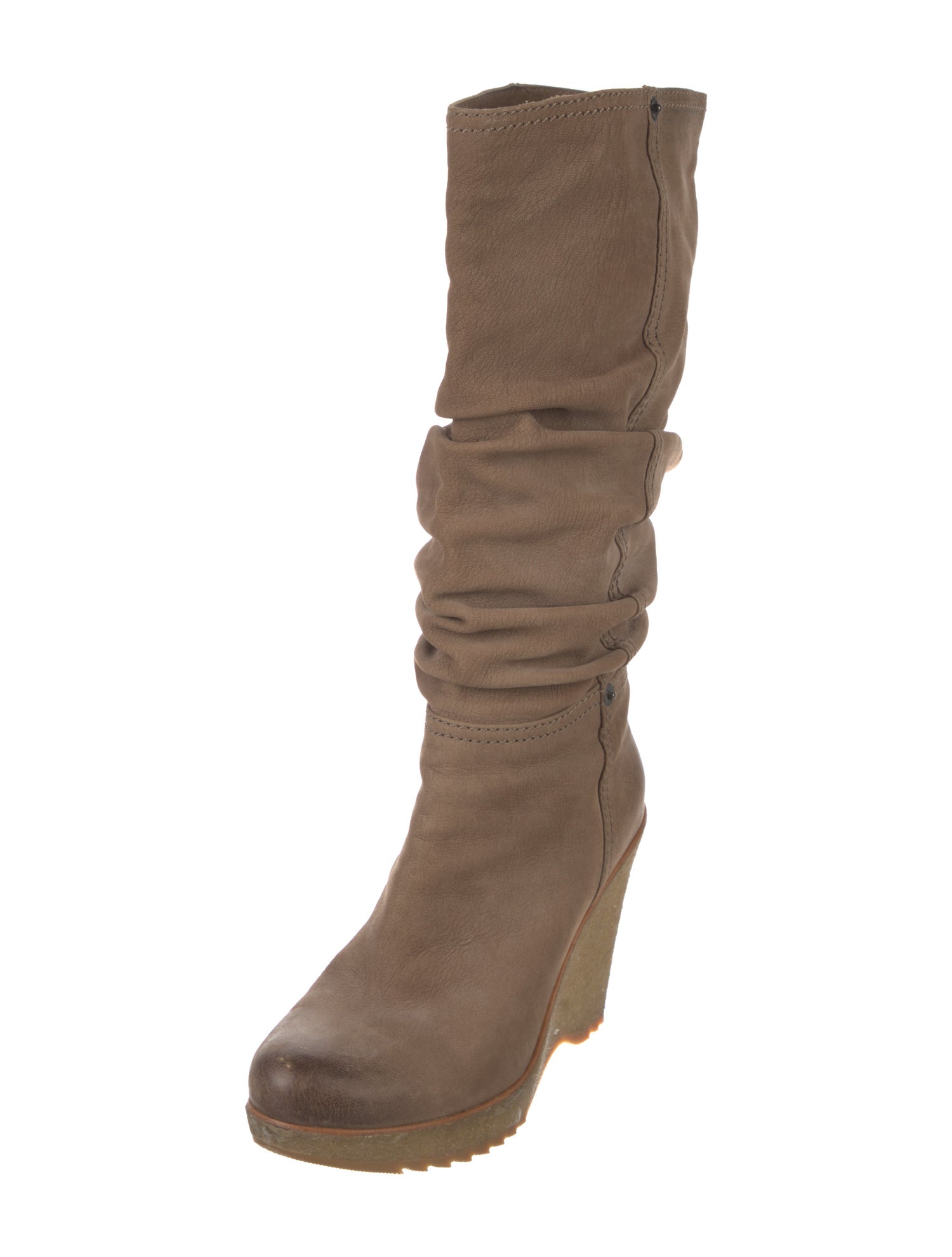 Prada Sport Leather Slouch Boots