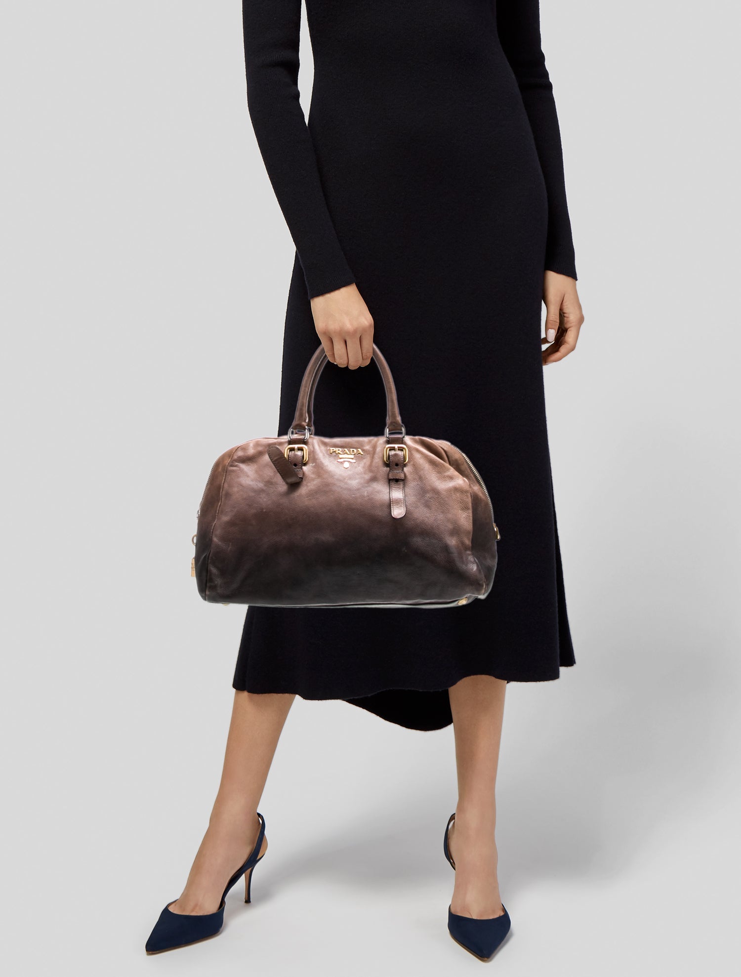 Prada Leather Top Handle Bag