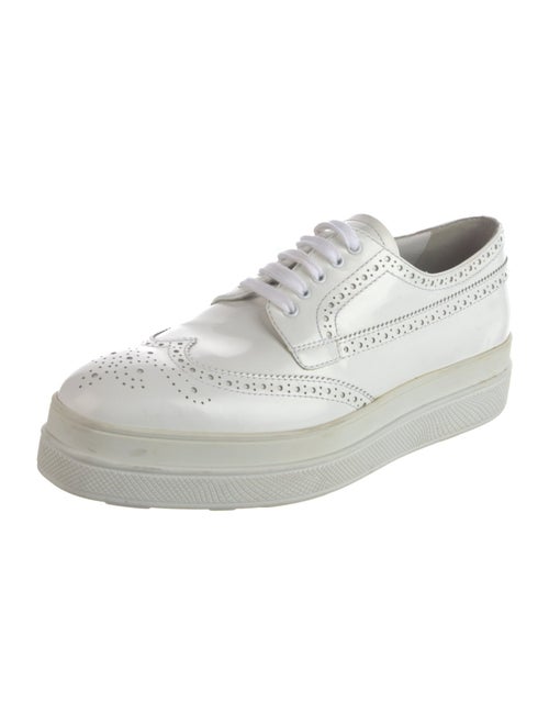 Prada Leather Lasercut Accents Oxfords