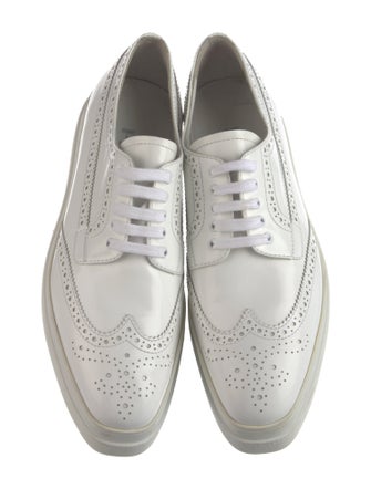Prada Leather Lasercut Accents Oxfords