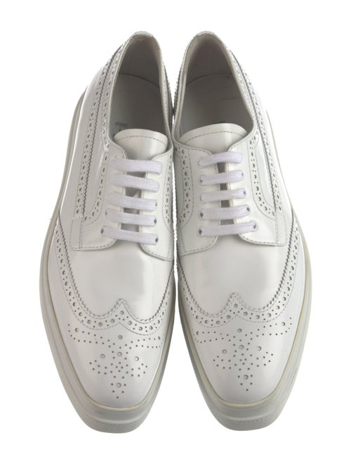 Prada Leather Lasercut Accents Oxfords