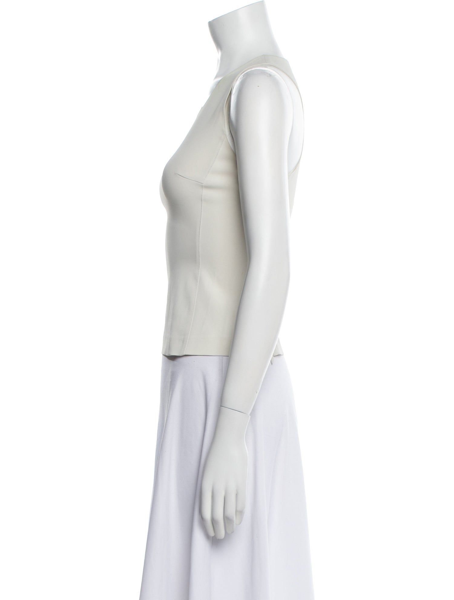 Maison Martin Margiela 05ノースリーブ　48 Maison Martin Margiela black trompe-l'oeil top with peak