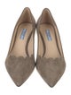 Prada Suede Scalloped Accent Pumps