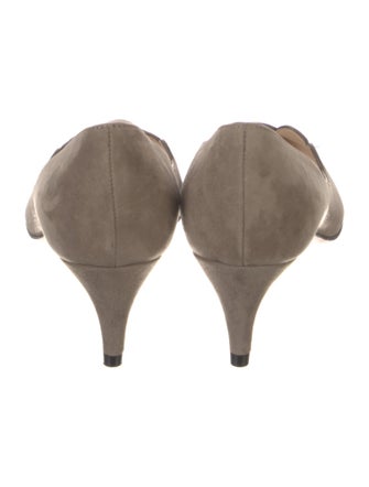 Prada Suede Scalloped Accent Pumps