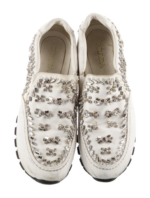Prada Leather Patterned Sneakers