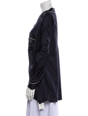 Prada 2022 Enameled Metal Triangle Pajama Top