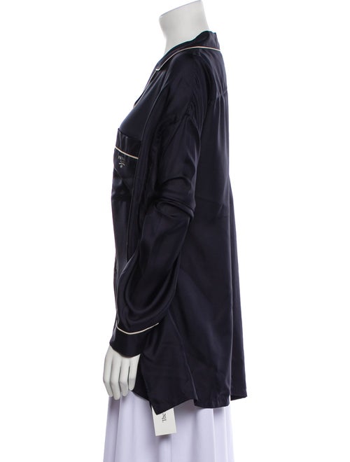 Prada 2022 Enameled Metal Triangle Pajama Top