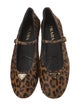 Prada Enameled Metal Triangle Ponyhair Mary Jane Flats
