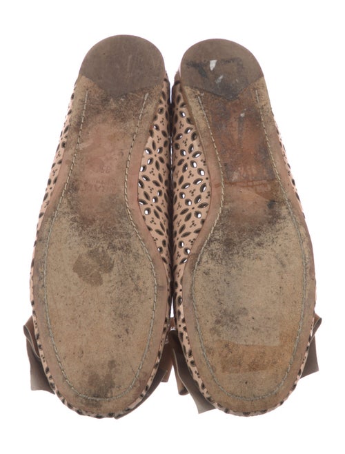 Prada Patent Leather Lasercut Accents Ballet Flats