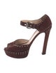 Prada Suede Studded Accents D'Orsay Pumps