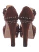 Prada Suede Studded Accents D'Orsay Pumps