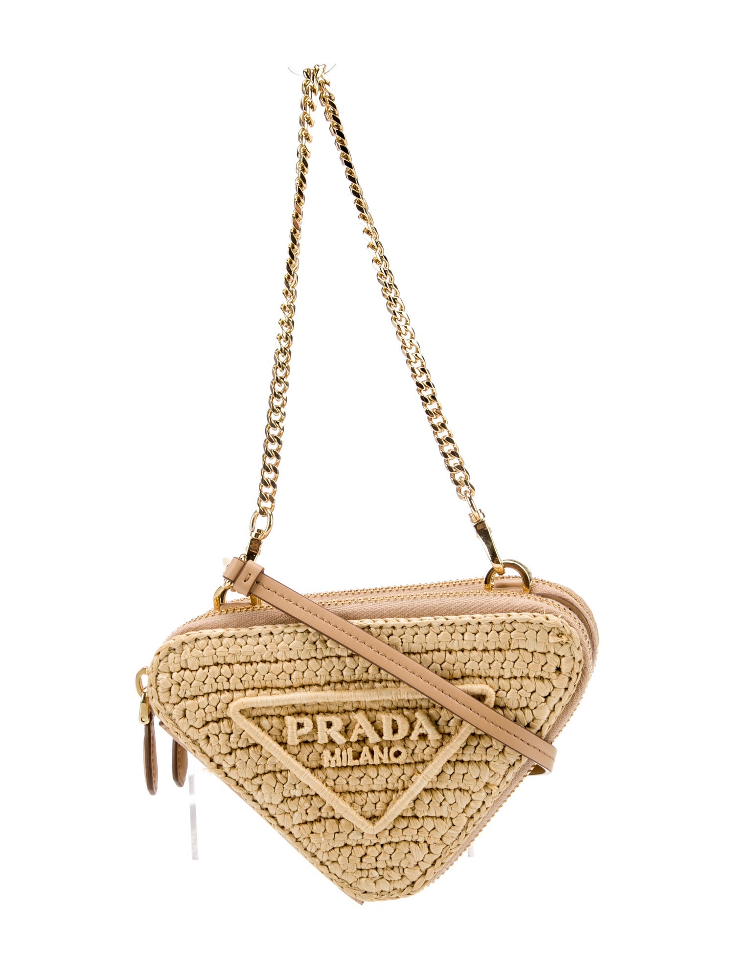 Prada Raffia Grass Triangle