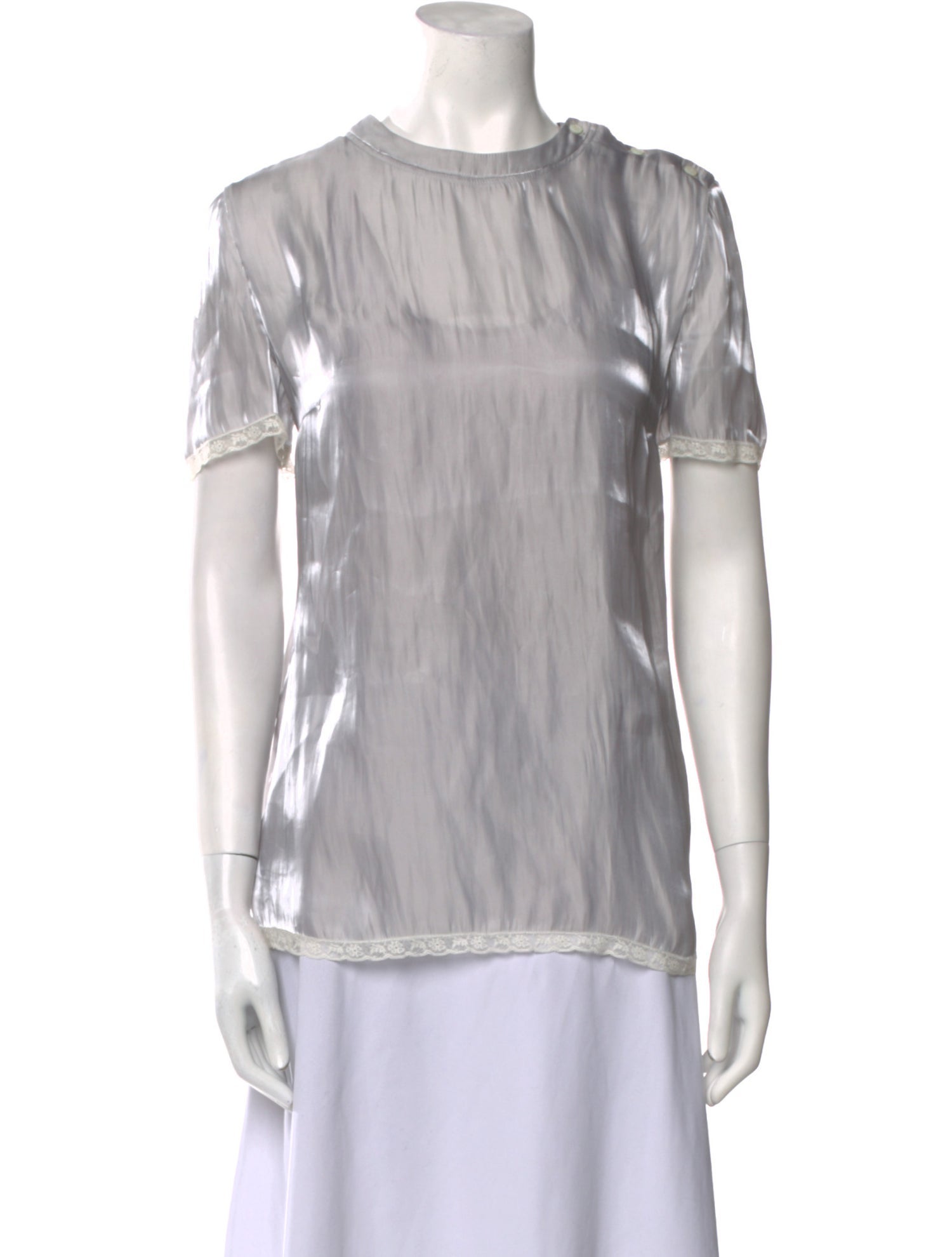 Prada 2018 Bateau Neckline Blouse