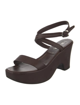Prada Leather Slingback Sandals