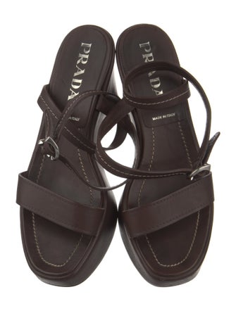 Prada Leather Slingback Sandals