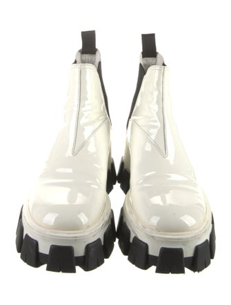 Prada Patent Leather Combat Boots