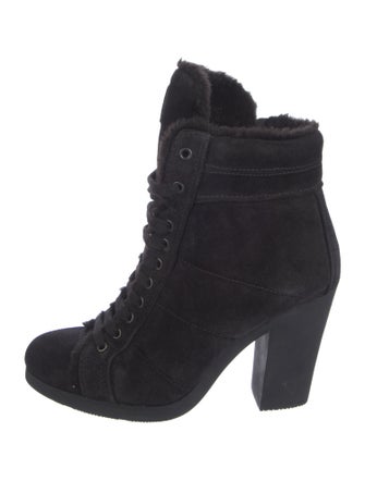Prada Sport Suede Lace-Up Boots