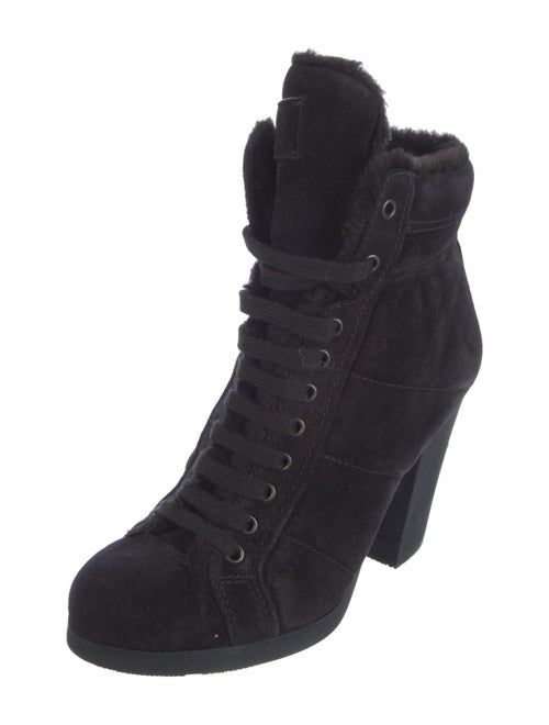 Prada Sport Suede Lace-Up Boots