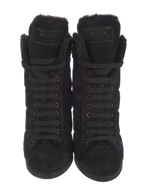 Prada Sport Suede Lace-Up Boots