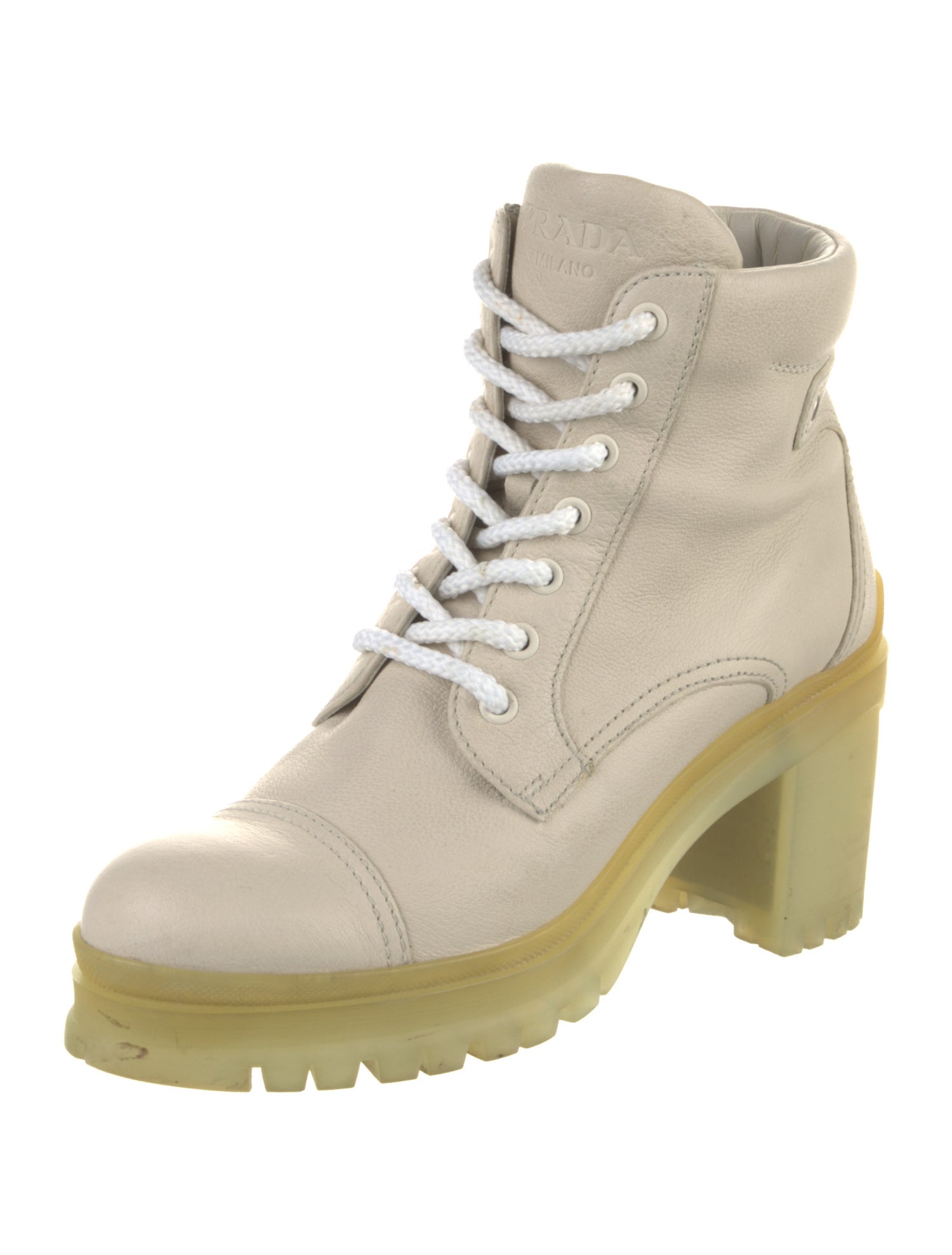 Prada Leather Combat Boots