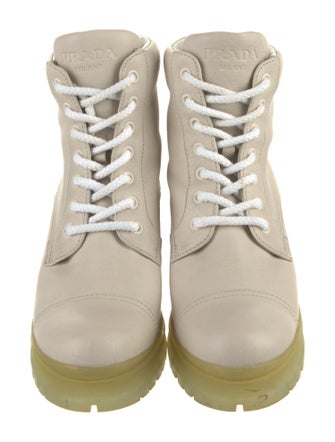 Prada Leather Combat Boots