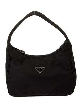 Prada Enameled Metal Triangle Hobo