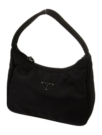 Prada Enameled Metal Triangle Hobo