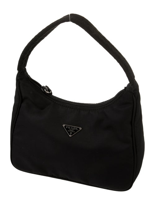 Prada Enameled Metal Triangle Hobo