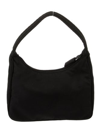 Prada Enameled Metal Triangle Hobo