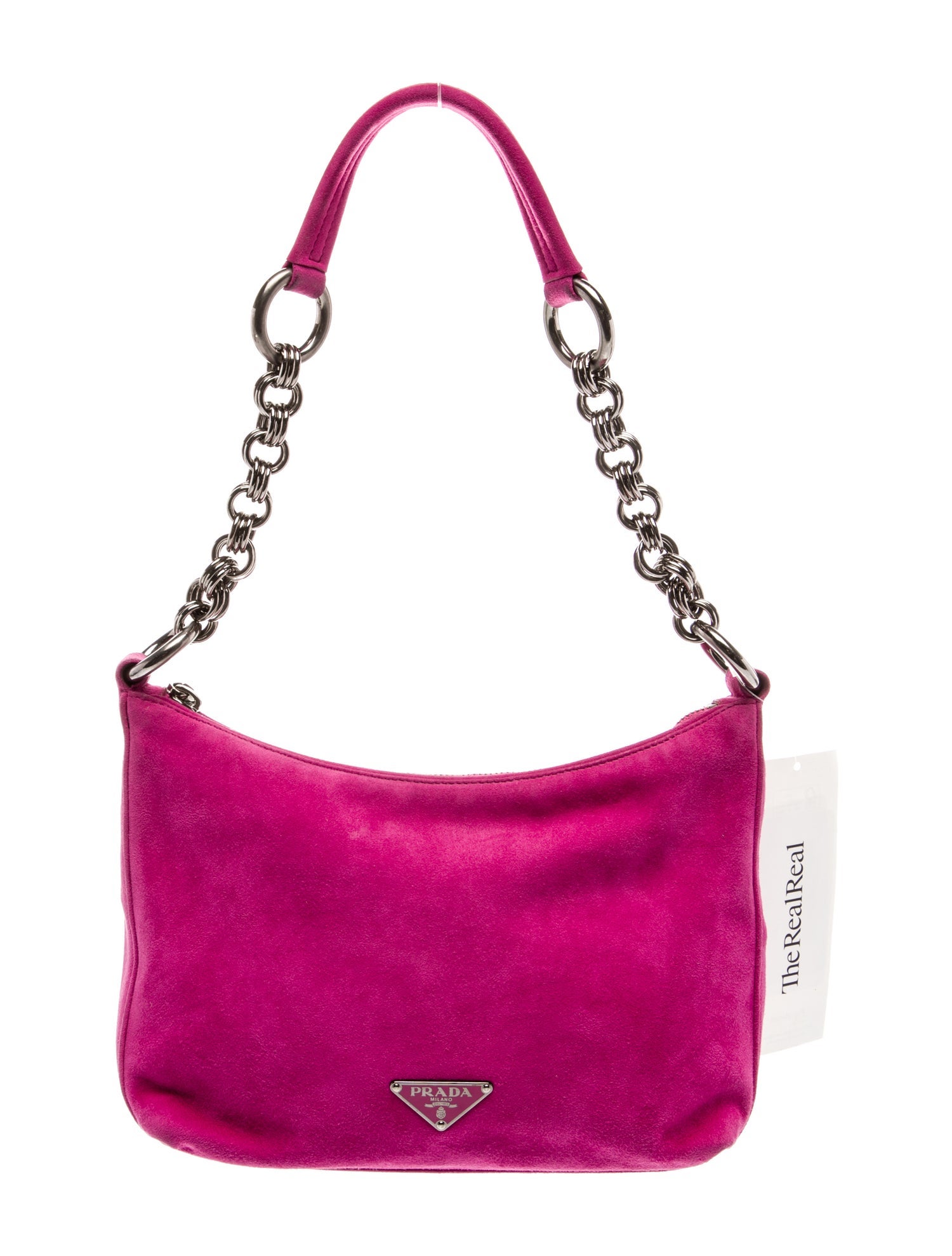 Prada Enameled Metal Triangle Skipper