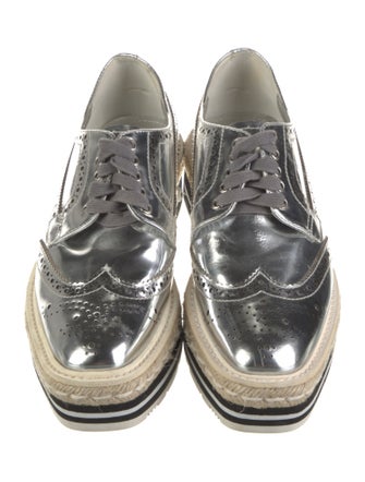 Prada Leather Lasercut Accents Oxfords