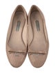 Prada Leather Bow Accents Ballet Flats