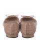 Prada Leather Bow Accents Ballet Flats