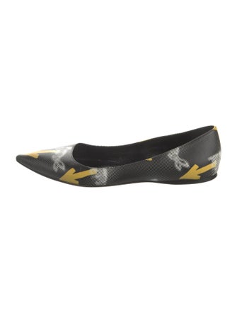 Prada Leather Printed Flats