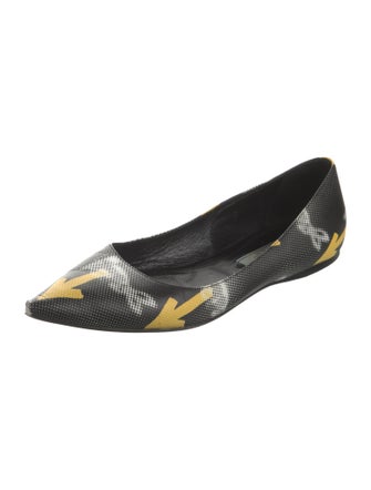 Prada Leather Printed Flats