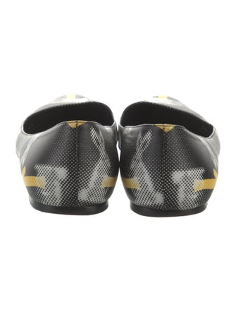 Prada Leather Printed Flats
