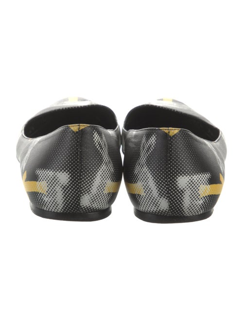 Prada Leather Printed Flats