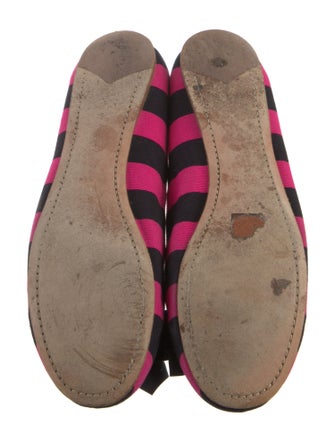 Prada Canvas Plaid Print Ballet Flats